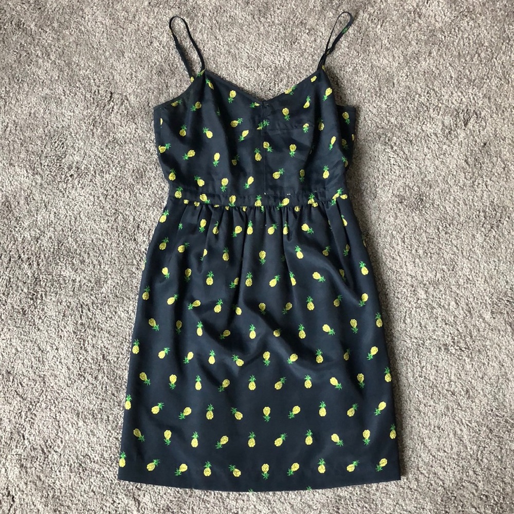 J. Crew Navy Pineapple Dress